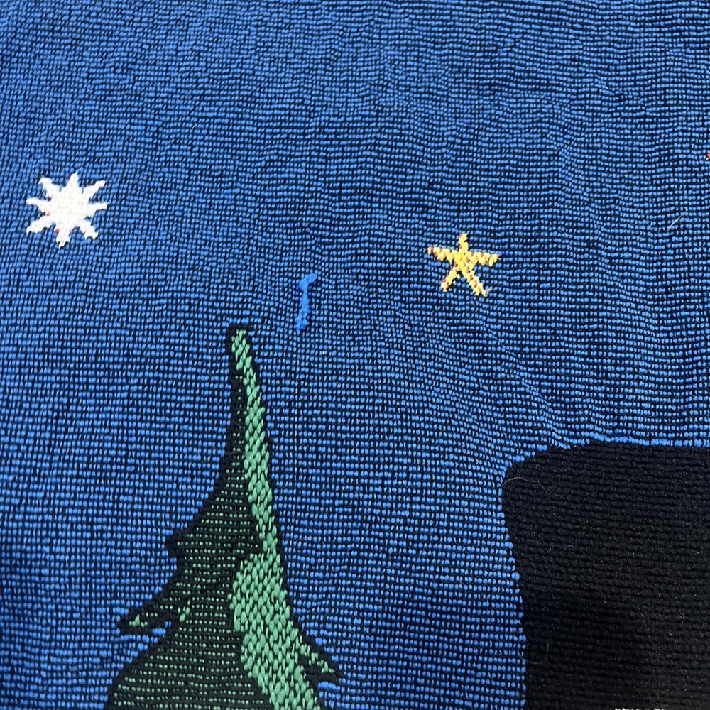 Rare‎ Mr Peanut Throw Blanket Planters Christmas Snowman Woven Tapestry 46 X 34 - Picture 4 of 7